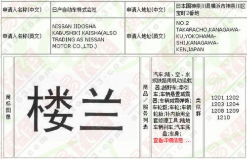 定名“楼兰”东风日产Murano将于下半年推出