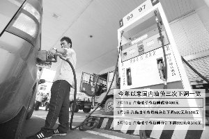 发改委首次预告油价下调 每吨或降400元