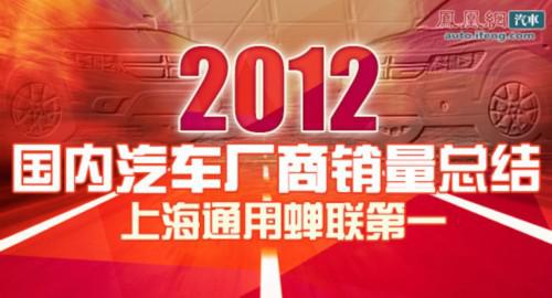 2012汽车厂商销量点评 上海通用再领跑
