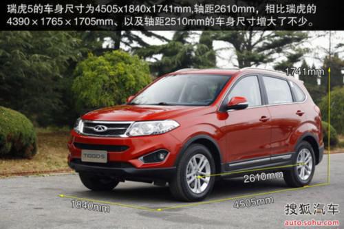 奇瑞瑞虎5于11月28日上市售9.39-15.09万