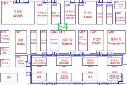 2014北京车展展位图