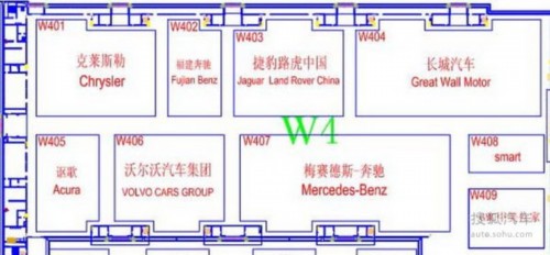 2014北京车展展位图