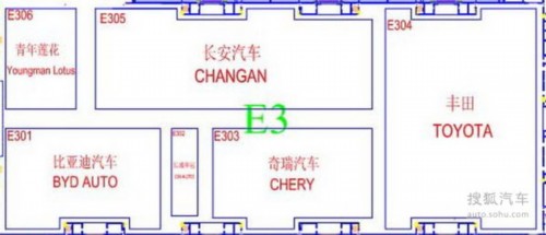 2014北京车展展位图