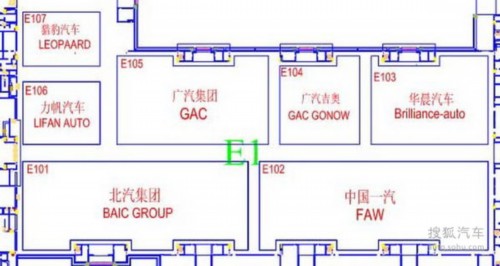 2014北京车展展位图