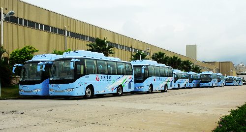 厦门金旅天然气客车首次大批量进入陕西市场