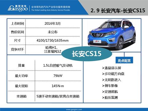盖世汽车研究院：2016年Q1上市新车盘点