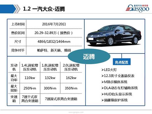 盖世汽车研究院：2016年下半年上市新车盘点